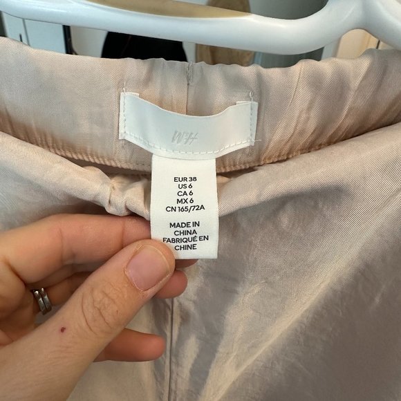 H&M Lace-inset Satin Pants Sz 6 (38) - Picture 3 of 4